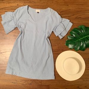 Blue cotton summer dress
